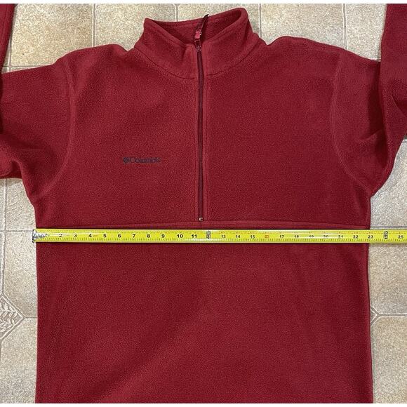Columbia Men’s Sz Large 1/4 Zip Red Pullover Long Sleeve High Neck Casual Hiking - Picture 3 of 10